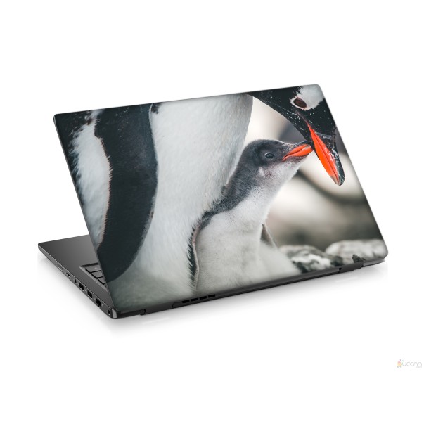 Anne-Yavru Penguen Laptop Sticker Notebook Dizüstü Kaplama Stickeri