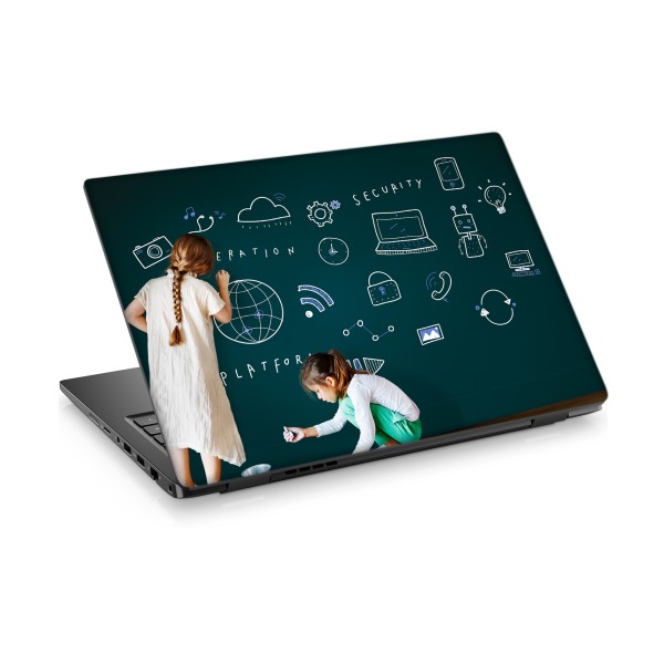 Çalışkan Çocuklar Laptop Sticker Notebook Dizüstü Kaplama Stickeri