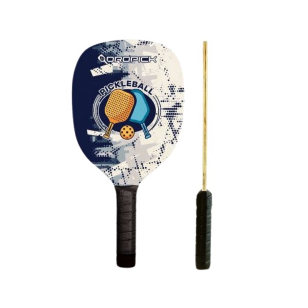 Blue White Yetişkin Ahşap Pickleball Raketi