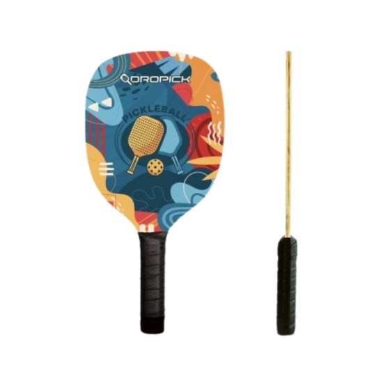 Geometrik Yetişkin Ahşap Pickleball Raketi